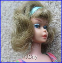 Vintage Barbie Ash Blonde Side Part Low Color American Girl All