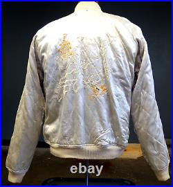 1950's Japanese SUKAJAN Jacket GI Souvenir Reversible Embroidered Velvet Satin