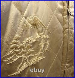 1950's Japanese SUKAJAN Jacket GI Souvenir Reversible Embroidered Velvet Satin