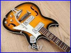 1960s Teisco Imperial Vintage Hollowbody Electric Guitar Sunburst Japan