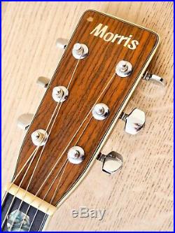 1975 Morris W-45 Vintage Dreadnought Acoustic Guitar Japan Terada with Case