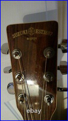 1977 Lawsuit Acoustic Guitar Suzuki SD 365-S Martin Replica Rosewood hard case