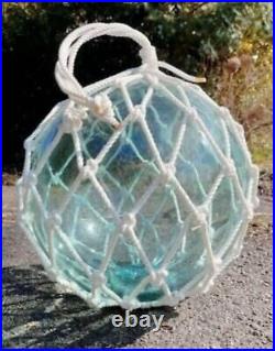 35cm antique Japan Genuine Vintage Glass Fishing Float Round Buoy Ball 35cm
