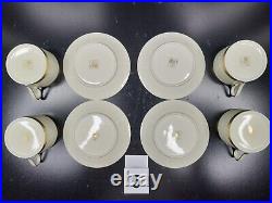(4) Mikasa Antique Lace 6 Pc Place Setting Vintage Plates Bowls Cups Saucers Set
