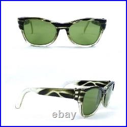50s Green Sunglasses Vintage Cat Eye Mid-Century Thick Acetate Frame 50S Japan