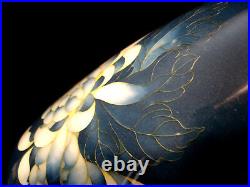 9 3/4 Vintage Japanese Showa Period Silver Wire Cloisoone Blue Vase