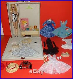AMAZING COLLECTION 1959 #1 Ponytail Barbie + Case + TONS of Oufits 916 963 969