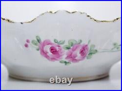 Antique Hand Painted NIPPON Japan Roses Gold Gilt Large Porcelain Bowl