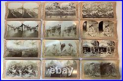 Antique Japan & China Photo Stereoview Set Lot X 72 c1904 Keystone & Underwood
