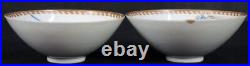 Antique Japan Fuji ceramic bowls set Meshichawan 1800 Yakimono hand craft