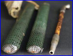 Antique Japan Kiseru pipe 1800 Edo hand craft tobacco