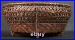 Antique Japan Tea Ceremony woven bamboo Sumitori 1900 tea Chashitsu