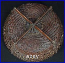 Antique Japan Tea Ceremony woven bamboo Sumitori 1900 tea Chashitsu