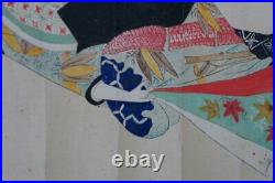 Antique Japan scroll painting Bijin-ga 1828 fine art