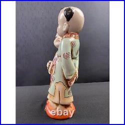 Antique Japanese Porcelain Polychrome Kutani Imari Figure Statue