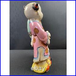 Antique Japanese Porcelain Polychrome Kutani Imari Figure Statue