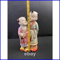 Antique Japanese Porcelain Polychrome Kutani Imari Figure Statue