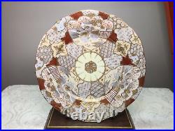 Antique Japanese Satsuma Porcelain Plate Moriage 10 Signed