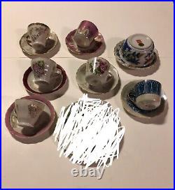 Antique Japanese Tea Cup Saucer Plate Set Lot Made In Japan Vintage Hand Painted