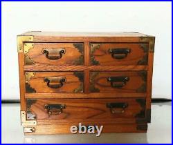Antique Japanese sewing box, small chest of drawers from JAPAN Vintage