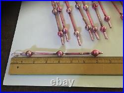 Antique Mercury Glass Icicle Tree Ornaments rare Japan Pink Christmas