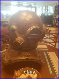 Antique Old Iron Diving helmet Well Made Iron Works from japan vintage Replica