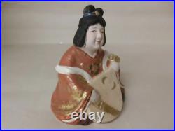 Antique Ornament Benzaiten Seven Gods of Good Fortun Japan Pottery Vintage art