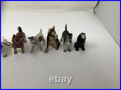 Antique Set Of 9 Made In Japan Different Breed Dogs Vintage