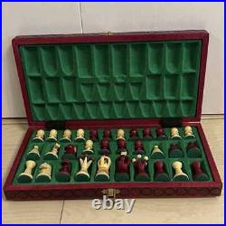 Antique Vintage Chess Set Wooden From Japan