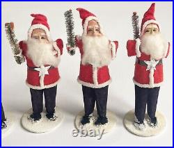 Antique Vintage Early 1900's Santa Claus Figurines Made in Japan Lot of 4 Figure