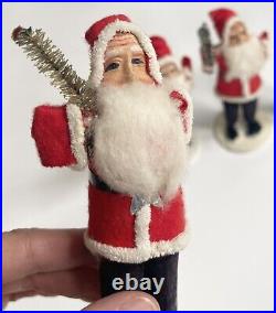 Antique Vintage Early 1900's Santa Claus Figurines Made in Japan Lot of 4 Figure