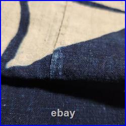 Antique Vintage Japan BORO Large Japanese indigo dyed Cloth Kamon 1.6cm/1.8yds