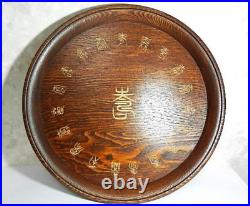 Antique Vintage Made in 1927 100 years of age Wooden tray From Japan Super Rare