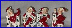 Antique adorable 1950's japan ceramic pixie elves noel figurines