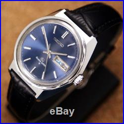 Authentic Grand Seiko Day Date Ref. 6146-8000 Blue Dial Automatic Mens Watch