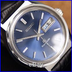 Authentic Grand Seiko Day Date Ref. 6146-8000 Blue Dial Automatic Mens Watch