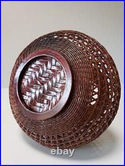 Beautiful Japanese Antique Ikebana Bamboo Basket