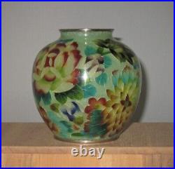 Beautiful Vintage Japanese Cloisonné Plique a Jour Vase By Ando Cloisonne