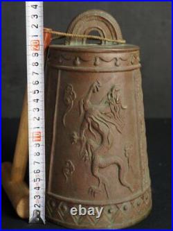 Buddhist bronze bell Japan lost wax craft 1970 hand craft