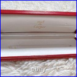 Cartier Ballpoint Pen Gold Vintage Antique Must out of ink with box From Japan