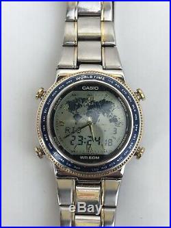 Casio ABX-610 Twincept Watch, World Time Module 1326 Vintage Old Retro Japan