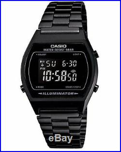 Casio B640WB-1 Retro Illuminator Digital Black Stainless Steel B640WB-1B Watch