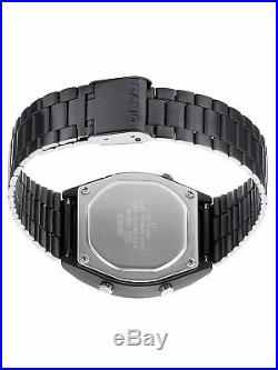 Casio B640WB-1 Retro Illuminator Digital Black Stainless Steel B640WB-1B Watch