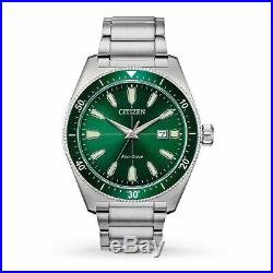 Citizen Eco-Drive Men's Brycen Green Dial Stainless Steel Watch AW1598-70X