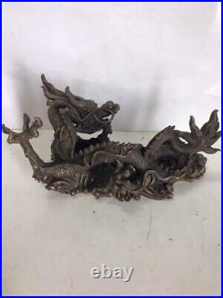 DRAGON Bronze Japan Buddhist Vintage Antique Statue Object Ornament 1120 cm F/S