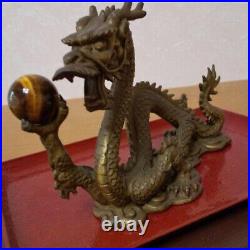 DRAGON Bronze Japan Old Buddhist Vintage Antique Statue Object Ornament F/S JP