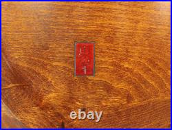 Engraved Wooden Decorative Round Tray Tenryu Guardian Dragon design V695