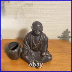 FARMER BIZEN Ware Pottery Statue 4.7 inch Japan Vintage Figurine Figure Ornament