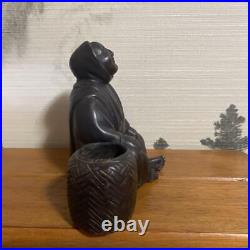 FARMER BIZEN Ware Pottery Statue 4.7 inch Japan Vintage Figurine Figure Ornament