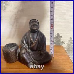 FARMER BIZEN Ware Pottery Statue 4.7 inch Japan Vintage Figurine Figure Ornament